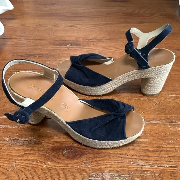 Paul Green Harper Black Suede Platform Sandals Women’s Jute Wrap Heels Size 7.5 - Picture 14 of 14